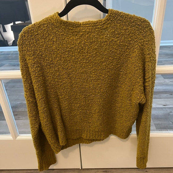 Free People Finders Keepers V neck sweater in Athens Moss Sz XS (oversized) EUC - Picture 5 of 9